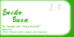 eniko busa business card